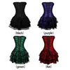 Party Dresses Wholesale- Sexy Underbust Corset And Bustier Lace Evening Women Casual Dress Plus Size Push Up Gothic With1