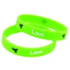 100PCS Printed Motivational Logo Love Hope Dream Silicone Rubber Bracelet Adult Size 2 Colors Promotion Gift