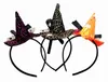 Mini Cadı Şapka Kafa Broşürü Noktalar Veil Kap Paskalya Cadılar Bayramı Fantezi Elbise Kostüm Aksesuar Parti Headdress Korkunç Hediyeler
