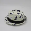 Maple Leaf Print Jazz Caps Mössor för män Kvinnor Barn Fashion Fedora Straw Hattar Monterade Campaniform Boys Girls Beach Sunhat