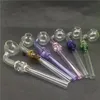 colorful glass pipe skull smoking handle pipes curved mini 6inches smoking pipes hand blown recycler oil burner