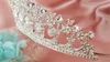 Vintage Wedding Bridal Pearl Crown Tiara Crystal Rhinestone Hair Hair Akcesoria Zespół Zespół Księżniczka Królowa Party Biżuteria 7486287