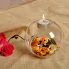 Creative glass candlestick micro-landscape ecological vase European thickened transparent heat-resistant glass candle holder w 8cm 10cm 12cm