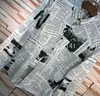 Nowa Osobowość Metroseksualna Szczupła Odzież męska Mężczyzna Vintage Moda Gazeta Print Art Długie Rękaw Koszula Boy Casual Topy M L XL XXL