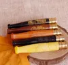 Removable cleaning solid wood rods cigarette holder trumpet carved dragon flat fishing pipe mouth single filter cigarette holder filter