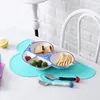 Napperon en Silicone pour bébés et enfants, tapis de table alimentaire au Design nordique, imperméable, antidérapant, Portable, lavable