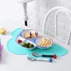 Bebek Çocuk Silikon Bulut Placemat Nordic Tasarım Gıda Tasarımı Mat Su geçirmez Slip Slip Taşınabilir Yıkanabilir Ped