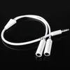 3.5 mm 1 Male to 2 Dual Female Earphone Headset MP3 MP4 Jack Headphone Audio Stereo Y Splitter Cable Adapter for iphone 7 Samsung HTC