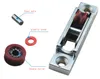 Balkon Przesuwne plastikowe stalowe koło koło pasowe do drzwi aluminium Ekran stopu Nylon Wheel Mute Roller Hardware