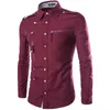 Großhandel - Herrenhemd 2020 Modedesign Herren Slim Fit Baumwollhemd Stilvolle Langarmhemden Chemise Homme Camisa Masculina