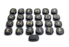 25 Pieces Natural Black Obsidian Carved Crystal Reiki Healing Palm Stones Engraved Pagan Lettering Wiccan Rune Stones Set with a F9147368