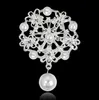 Broches Perle de luxe Cristal strass plaqué or fleurs de fleurs broches Broche mariée bijoux de mariée femme fête broche broche