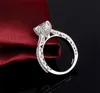 Yhamni Brand Sieraden Origineel Solid 925 Sterling Silver Ring 1 CT Sona CZ Diamond Women verlovingsringen JZ072232B