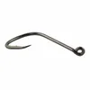 100pcs 7384 High Carbon Steel Fishing Hooks Black Offset Sport Circle Bait Hook Size 1-8 02278
