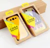 Färgglada Kraft Brown Paper Retail Box Packaging With Blister Inner Holder Hook för iPhone X Plus Samsung Huawei Telefonläder TPU -fodral