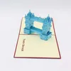 2017 new Greeting Cards)10pcs/lot Wedding Invitations 3D Card Cubic Thames Bridge Greeting Cards free shipping