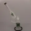 Nuova straordinaria funzione riciclatore di piattaforme petrolifere bong in vetro per pipa ad acqua bong per fumatori con 2 percs bowl 18,8 mm giunto maschio (GB-290).