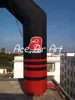 Arcos de dos pies inflables de color rojo negro personalizable con sopladores gratis para inicio de carrera y línea de meta a la venta