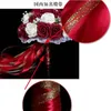 2018 Women Roses Ribbon Decorations Bridal Flowers Accessories Gown Fast Shipping Burgundy Shipping Burgundy Artificial Wedding Bouquets For