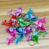 Dolphins floating bag pendant oil leak cartoon small gift creative key ring key ring aquarium gift KR349 Keychains mix order 20 pieces a lot