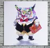 So Cool Animal Wall Art Peintures sur toile peinte à la main hibou image portant Glassess et prise dictionnaire sans cadre