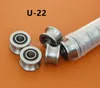 10pcs high quality U22 ABEC-5 8mm V / U groove pulley bearings 8*22.5*14.5*13.5 mm U groove roller wheel ball bearing