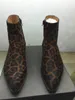 Мужские байкерские ботинки с леопардовым принтом, обувь Western Wyatt, большие размеры 46, мужские модные ботинки челси из натуральной кожи для мужчин
