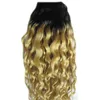 Ombre Weave Hair Blonde T1B / 613 faisceaux de cheveux humains 100g cheveux crépus vierges 1 PCS