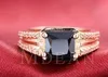 Fancy SZ8 Lady's Black Sapphire 10kt Yellow Gold Ring