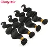 Glary Peruviaans Haar Body Wave Weefsels Best Verkopen Braziliaanse Maagd Haarbundels 6 stks Onverwerkte Remy Menselijk Hair Extensions Maleisische Indiase