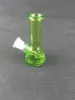 Mini narguilé en verre Fluorescent vert et rouge, pipe à fumer pour tour de forage, concessions de prix directes d'usine