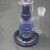 11,5 tum glas Bong Hookah Blue Color Honeycomb till UFO Perc vattenr￶r