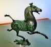 Reine Bronze Pferd Reiten Feiyan antike alte Bronze Pferd Ornamente chinesische Wohnzimmer Hochzeit Handwerk Heimdekorationen