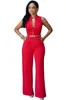 Europe America pure cardigan double pockets round collar sleeveless jumpsuits suit women have belt Support mixed batch