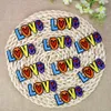 10PCS Love Embroidered Patches for Clothing Iron on Transfer Applique Patch for Dress Bags DIY Sew on Embroidery Stickers