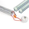 T8 8ft LED Tube Lights Single Pin FA8 Led Lights 45W 4800 lumens LED Fluorescent Tubes Light lamp bulb 85-265V Stock In US