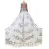 İndirim Çin Lüks Balo Gelinlik Ile Çiçek Aplikler Uzun Düğün Konuk Elbise Boncuklu Kristal Güzel Tül