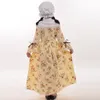 南北戦争ドレスの女の子の子供植民地衣装子供の女の子ビクトリア朝のパイオニア・ドレスホワイトハットミニケープの再現衣装1018433