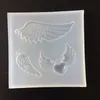 天使の翼ペンダントシリコーン金型DIY樹脂ジュエリーペンダントネックレスペンダントラナーゴ型クリスタルエポキシウィングシリコンカビ