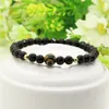Religieuze groothandel sieraden 10 stks / partij A Grade Dzi Eye Stone Beads met 6mm Facet Black Onyx Lucky Energy Pasen Armbanden
