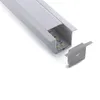 Juego de 10X1 M/lote de perfil de aluminio para arandela de pared para luz led y canal de extrusión en T para techo o luces empotradas en la pared