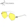 Fashion Polarized Sunglasses Women Classic Brand Designer Sun Glasses Colorful Star Polygon Irregular Mirror With Box And Case