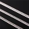 6MM 18 -32 Men Gold Chain Long Necklace Platinum Plated Jewelry Curb Cuban Link Chain Necklace257W