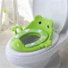 Children kids toilet seat cute cartoon kids baby toilet seat ring Baby Travel Potty Portable Toilet Ring with armrest kid394