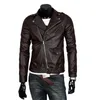 Männer PU Leder Jacken Frühling Herbst Mode Britischen Stil Motorrad Jacke Männlichen Mantel Schwarz Braun6273175