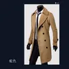 Al por mayor-Venta caliente Ropa de diseñador para hombre Estilo británico Trench Coat Invierno Otoño Chaqueta de lana Cazadora Hombres Abrigo Casacos 2M0135