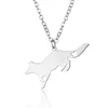 Renard Pendentif Collier En Acier Inoxydable Animaux Charme Lien Chaîne Bijoux pour Femmes et Hommes Enfants Cadeaux En Gros