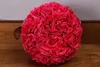 Boules de rose 6 ~ 24 pouces (15 ~ 60CM) mariage pomander de soie de soie s'embrassant Ball décorer fleur artificielle fleur pour la décoration de marché de jardin de mariage