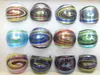 12 unids/lote de anillos de banda de cristal de murano de estilos de colores mixtos para regalo de joyería artesanal DIY RI2 *