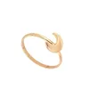 Everfast 10pc moda grube półksiężycowe pierścienie złota srebrna różowa złota platowana prosta biżuteria mężczyźni kobiety żeglarz biżuteria efr083 fatory297n